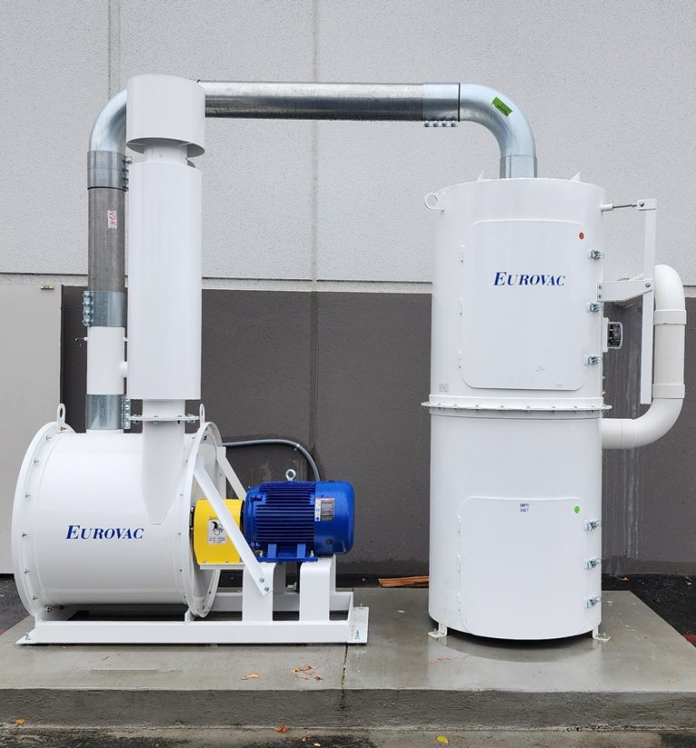 Large Central Vacuum Unit Located Outside Technician Area