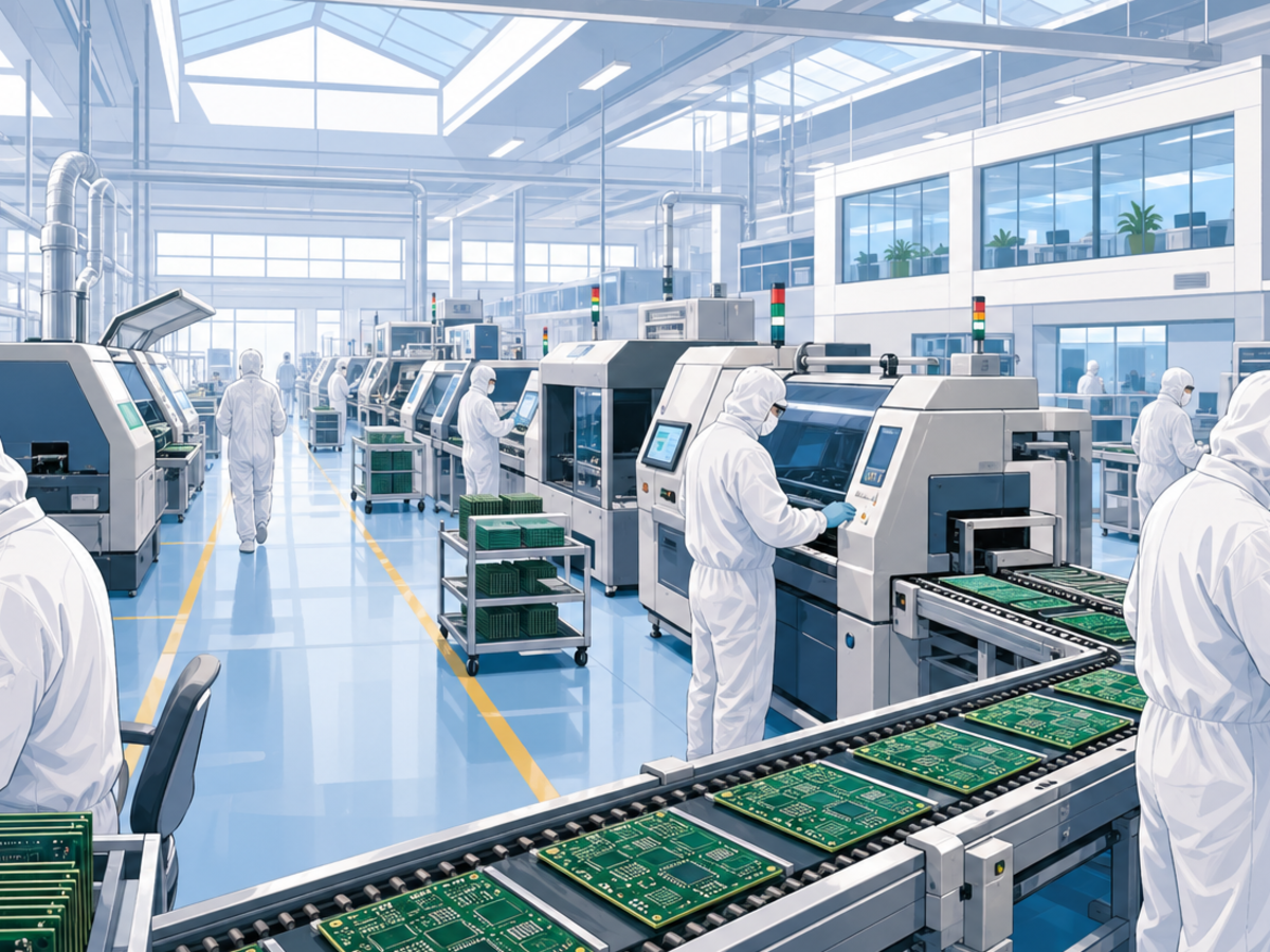 Electronics manufacturing floor planned for central vacuum retrofit