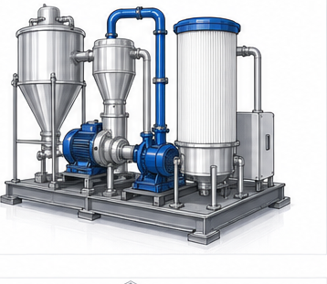 Pre-separation and final filtration