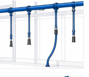 Central vacuum drops
