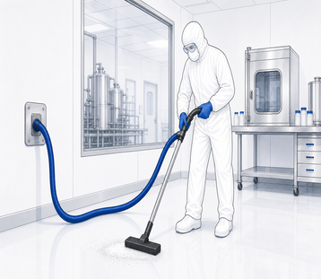Cleanroom-aware central vacuum access for pharma and biotech facilities.